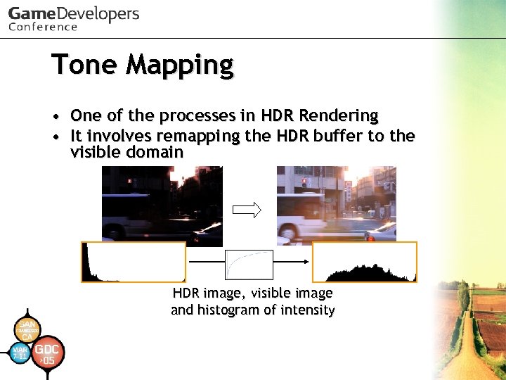 Tone Mapping • One of the processes in HDR Rendering • It involves remapping