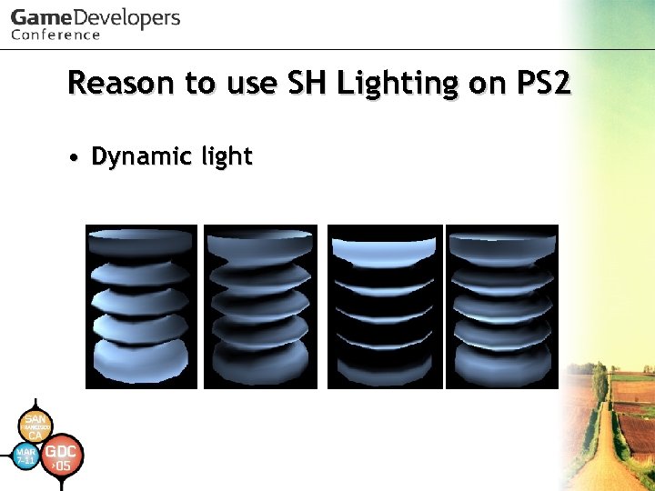 Reason to use SH Lighting on PS 2 • Dynamic light 