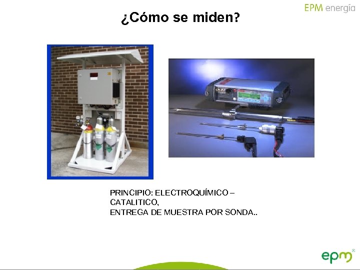 ¿Cómo se miden? PRINCIPIO: ELECTROQUÍMICO – CATALITICO, ENTREGA DE MUESTRA POR SONDA. . 11