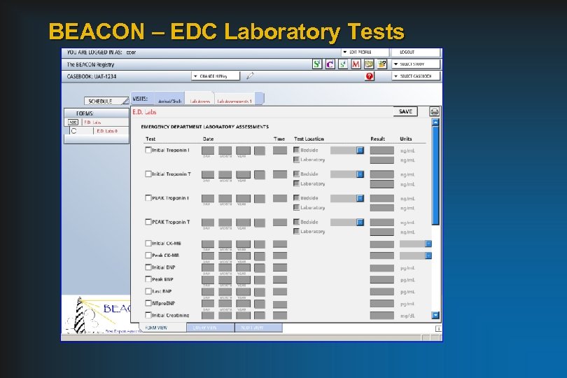 BEACON – EDC Laboratory Tests 