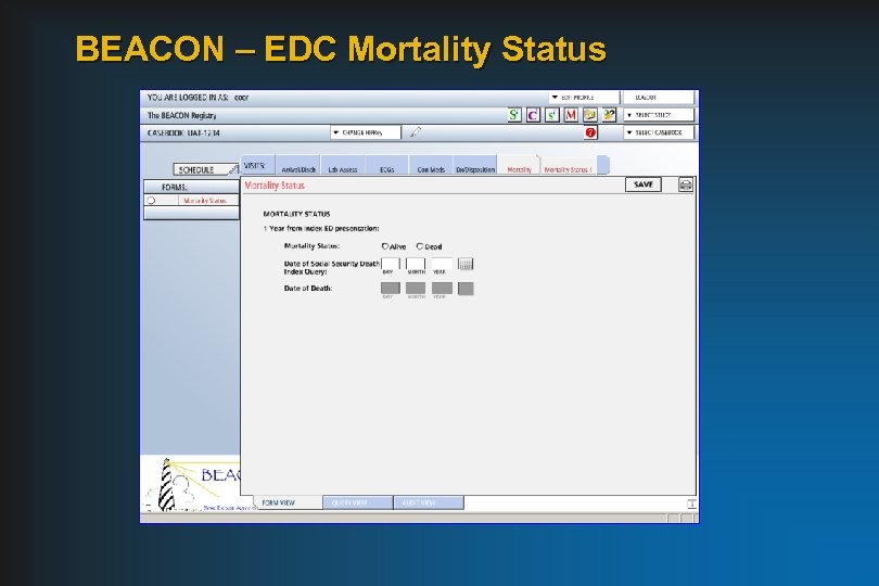 BEACON – EDC Mortality Status 