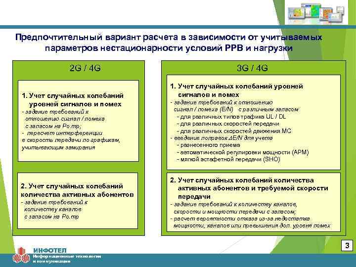 Предпочтительный вариант расчета в зависимости от учитываемых параметров нестационарности условий РРВ и нагрузки 2