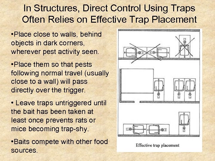 In Structures, Direct Control Using Traps Often Relies on Effective Trap Placement • Place