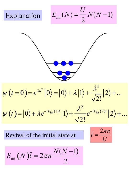 Explanation Revival of the initial state at 