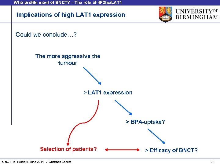 Who profits most of BNCT? – The role of 4 F 2 hc/LAT 1