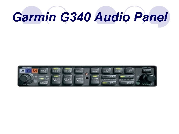 Garmin G 340 Audio Panel 