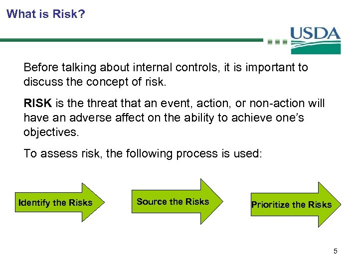 What is Risk? Before talking about internal controls, it is important to discuss the