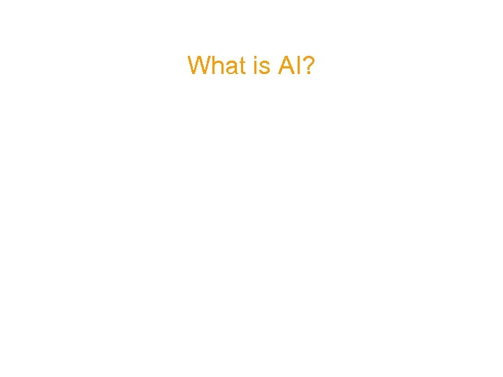 What is AI? 