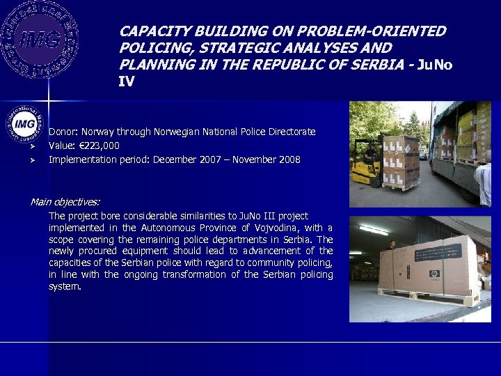 CAPACITY BUILDING ON PROBLEM-ORIENTED POLICING, STRATEGIC ANALYSES AND PLANNING IN THE REPUBLIC OF SERBIA