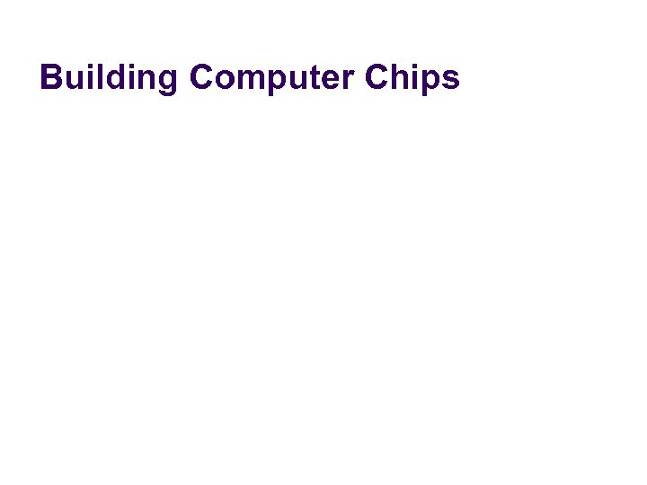 Building Computer Chips 