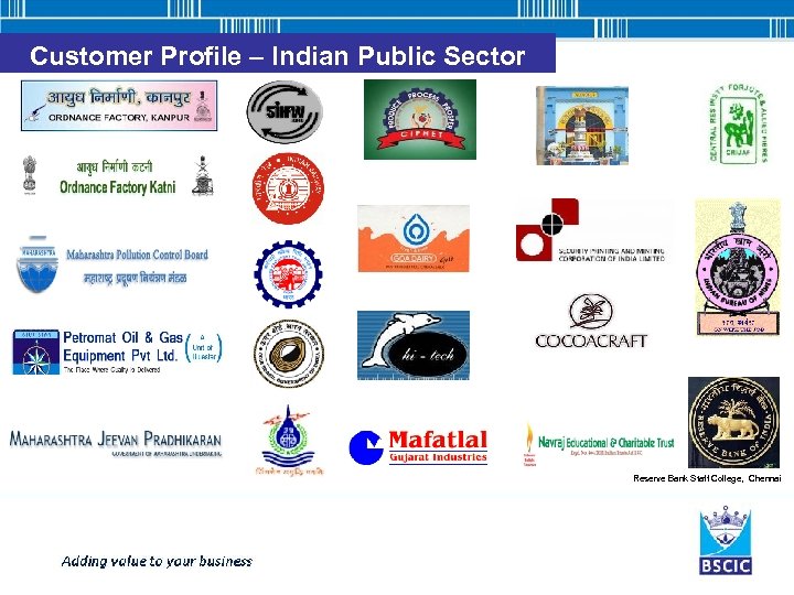 Customer Profile – Indian Public Sector Reserve Bank Staff College, Chennai 