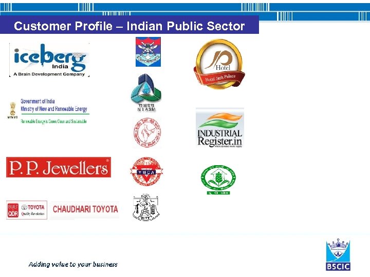 Customer Profile – Indian Public Sector 