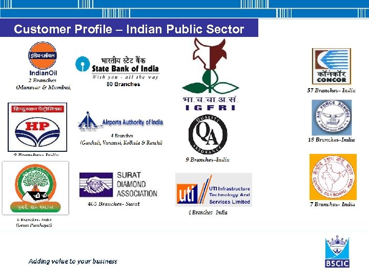 Customer Profile – Indian Public Sector 