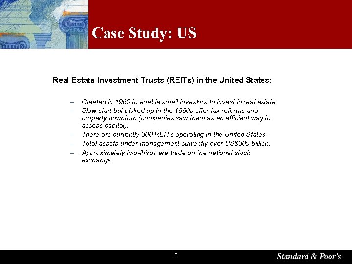 Case Study: US Real Estate Investment Trusts (REITs) in the United States: – Created