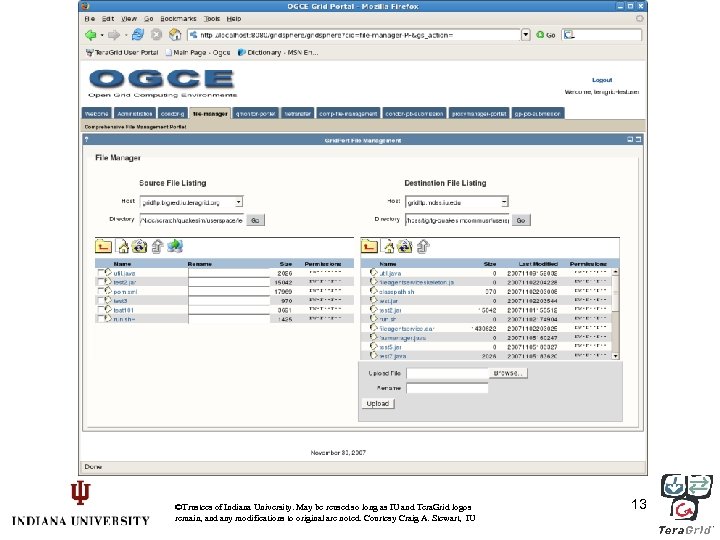 ©Trustees of Indiana University. May be reused so long as IU and Tera. Grid