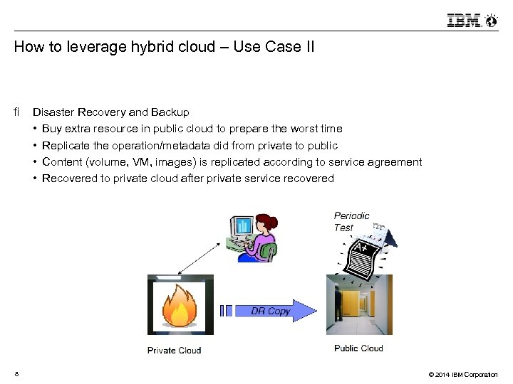 How to leverage hybrid cloud – Use Case II 8 Disaster Recovery and Backup