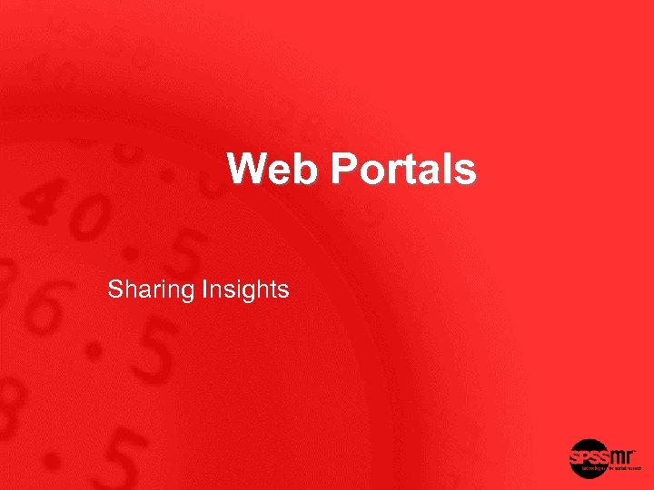 Web Portals Sharing Insights 