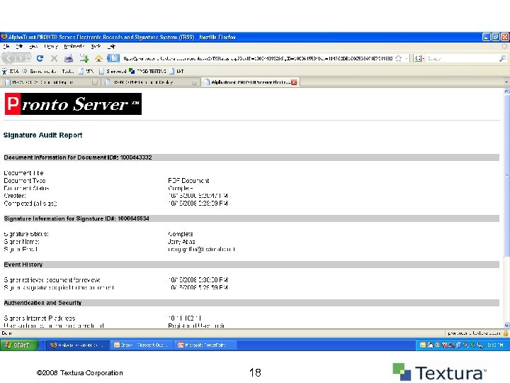 © 2008 Textura Corporation 18 