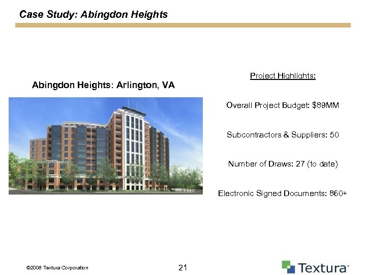 Case Study: Abingdon Heights Project Highlights: Abingdon Heights: Arlington, VA Overall Project Budget: $89