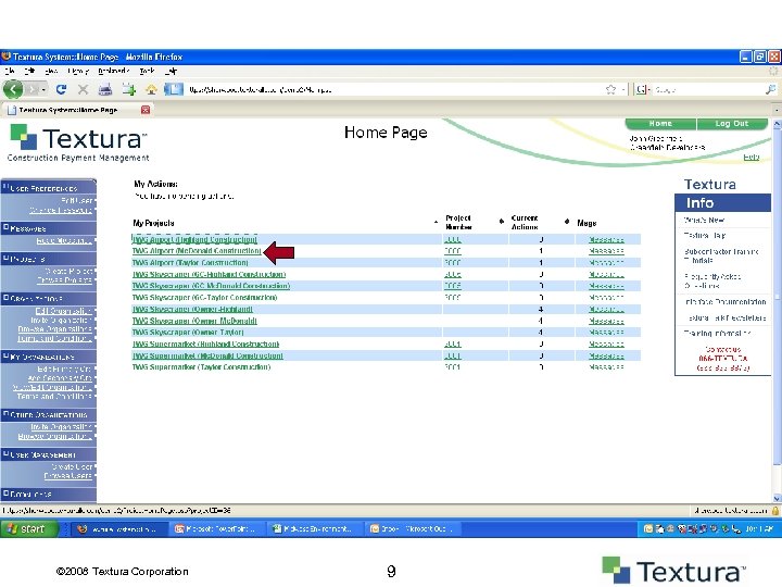 © 2008 Textura Corporation 9 