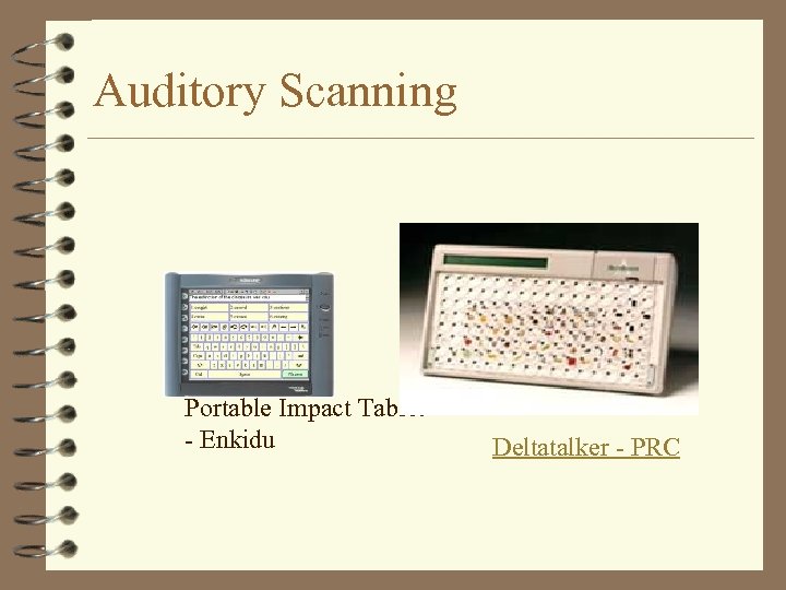 Auditory Scanning Portable Impact Tablet - Enkidu Deltatalker - PRC 
