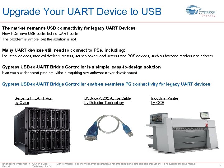 Upgrade Your UART Device to USB The market demands USB connectivity for legacy UART