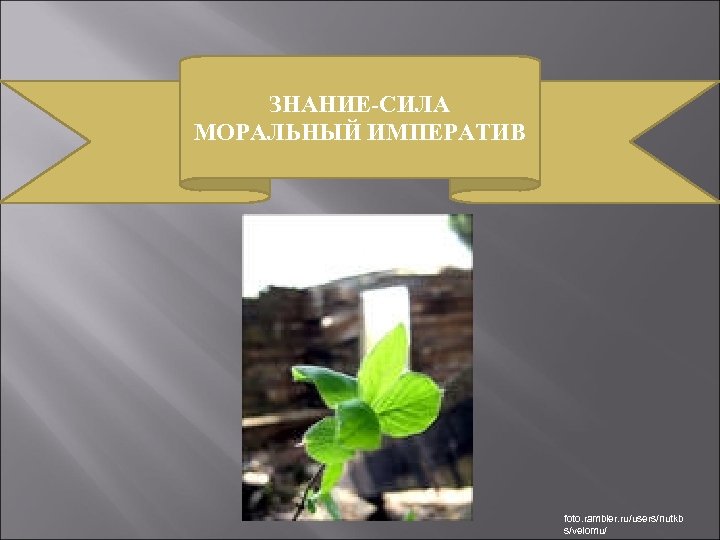 ЗНАНИЕ-СИЛА МОРАЛЬНЫЙ ИМПЕРАТИВ foto. rambler. ru/users/nutkb s/velomu/ 