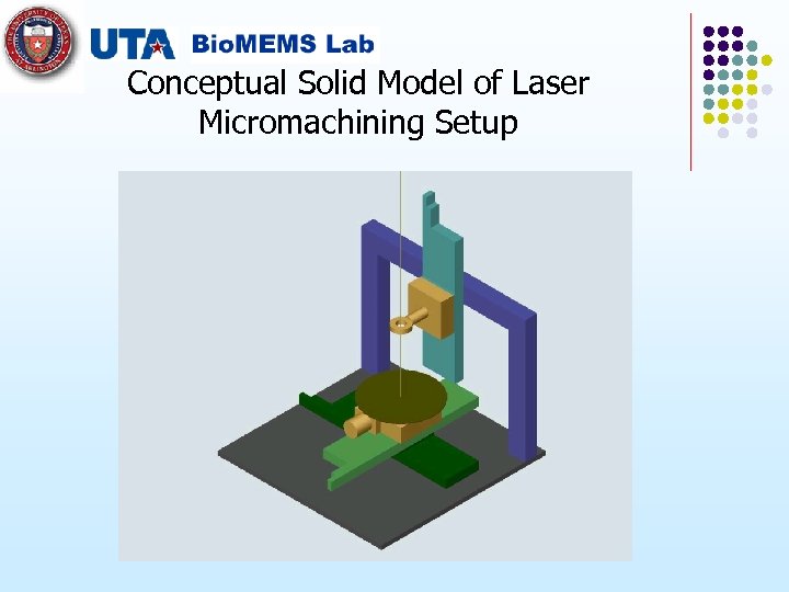 Conceptual Solid Model of Laser Micromachining Setup 