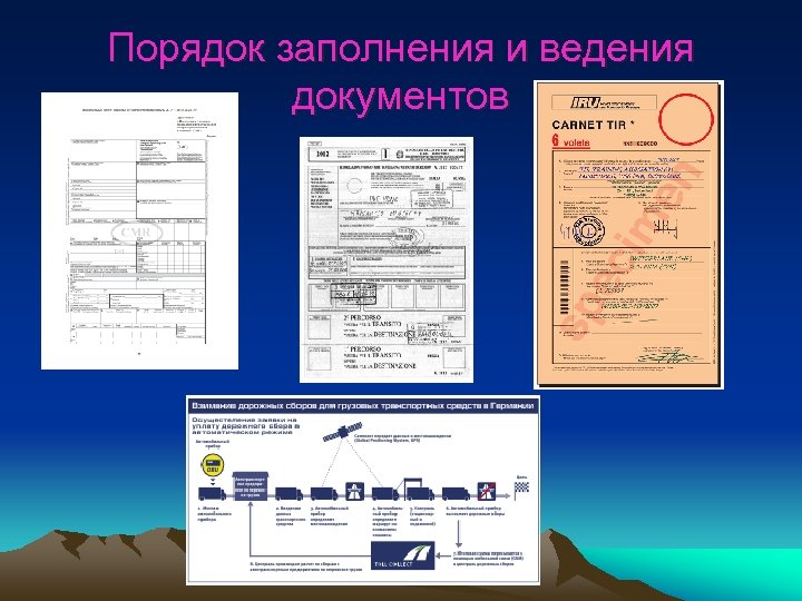 Порядок заполнения и ведения документов 