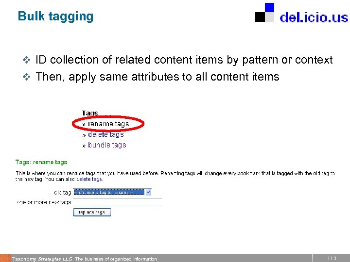 Bulk tagging v ID collection of related content items by pattern or context v