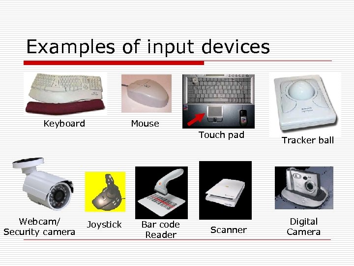 Input And Output Devices Lo Recognise And Compare