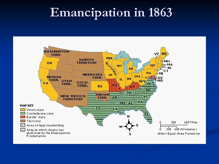 Emancipation in 1863 