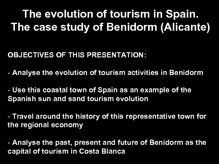 evolution of tourism in spain