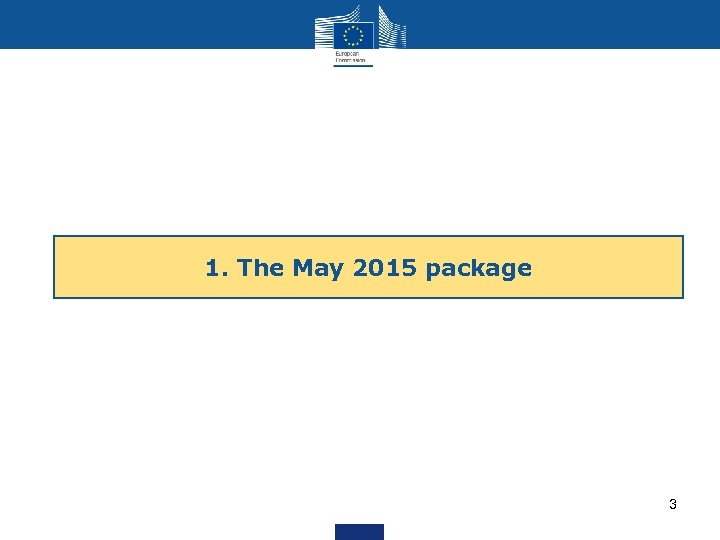 1. The May 2015 package 3 