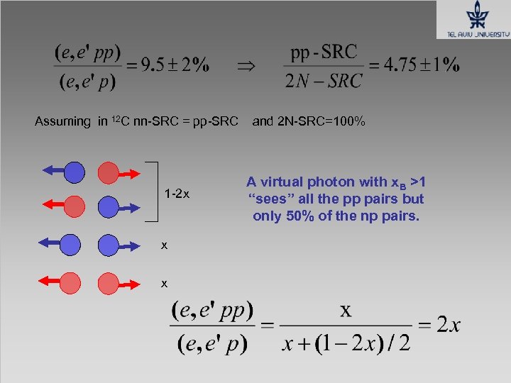 Assuming in 12 C nn-SRC = pp-SRC 1 -2 x x x and 2