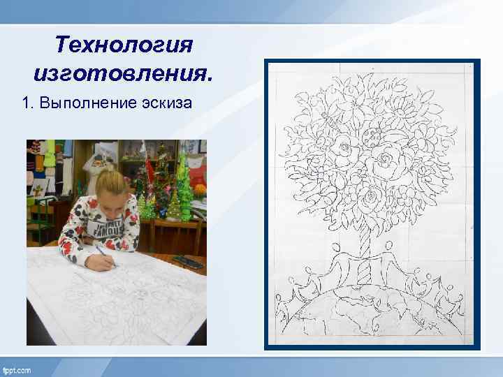 Технология изготовления. 1. Выполнение эскиза 