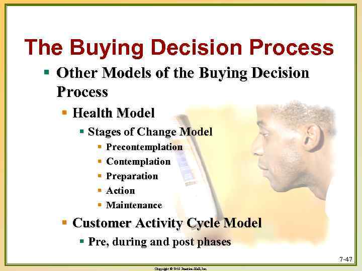 The Buying Decision Process § Other Models of the Buying Decision Process § Health