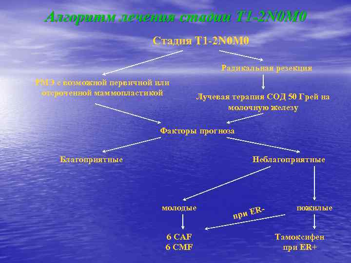 Алгоритм лечения стадии T 1 -2 N 0 M 0 Стадия T 1 -2