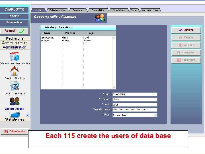  Create the number of available places You can see all avalaibility in all