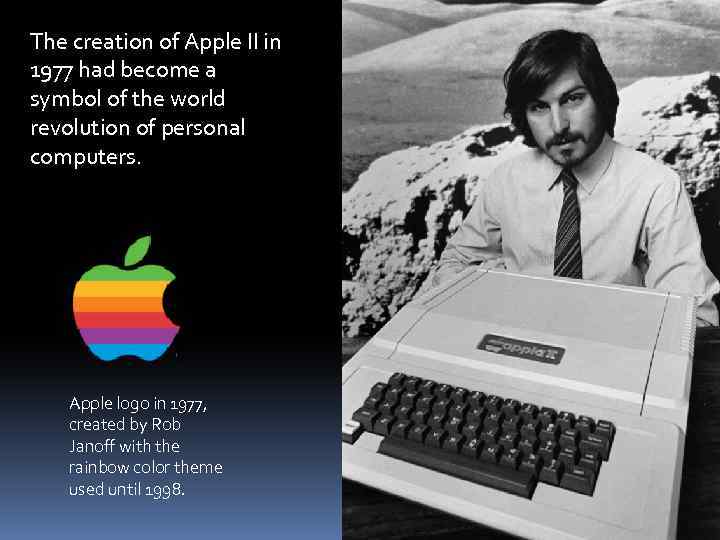 The creation of Apple II in 1977 had become a symbol of the world