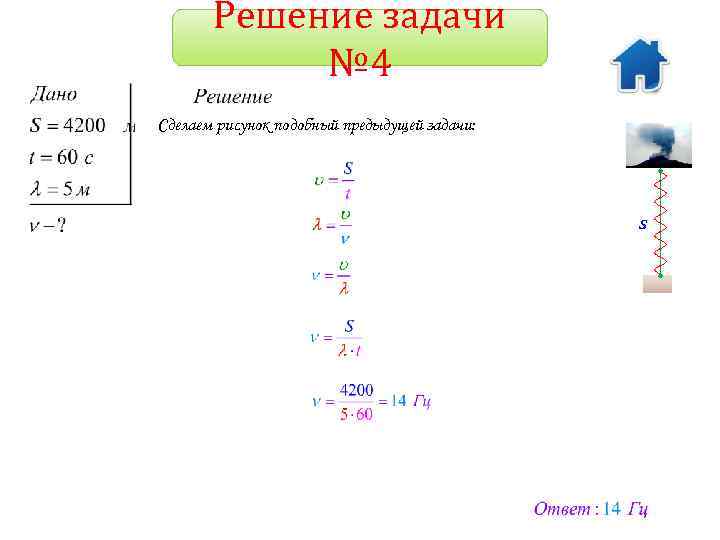 Решение задачи № 4 Сделаем рисунок подобный предыдущей задачи: S 