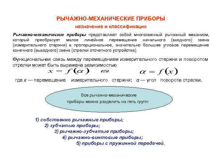 Рычажно механические приборы презентация