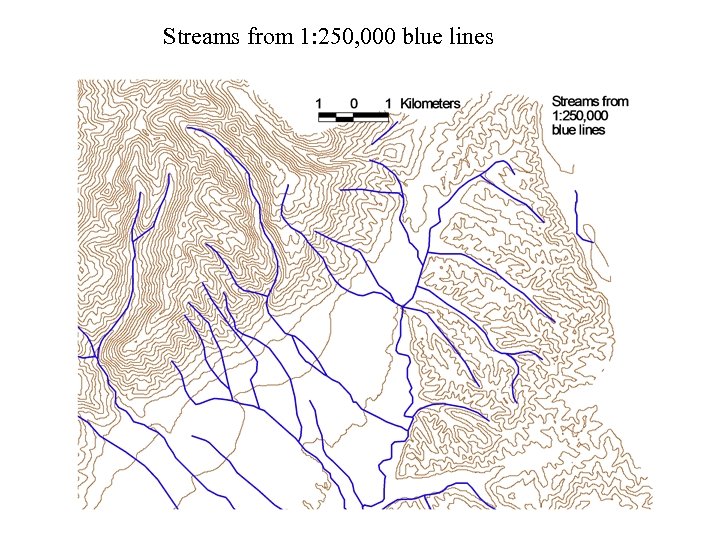 Streams from 1: 250, 000 blue lines 