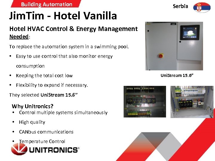 Building Automation Jim. Tim - Hotel Vanilla Serbia Hotel HVAC Control & Energy Management