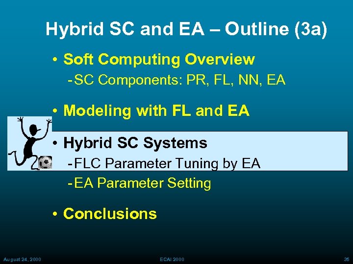 Hybrid SC and EA – Outline (3 a) • Soft Computing Overview SC Components: