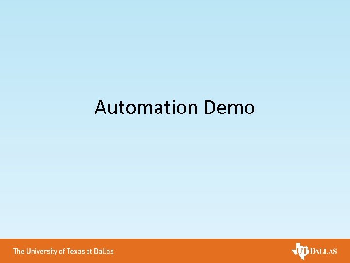 Automation Demo 