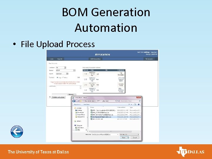 BOM Generation Automation • File Upload Process 