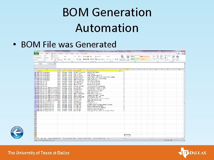 BOM Generation Automation • BOM File was Generated 