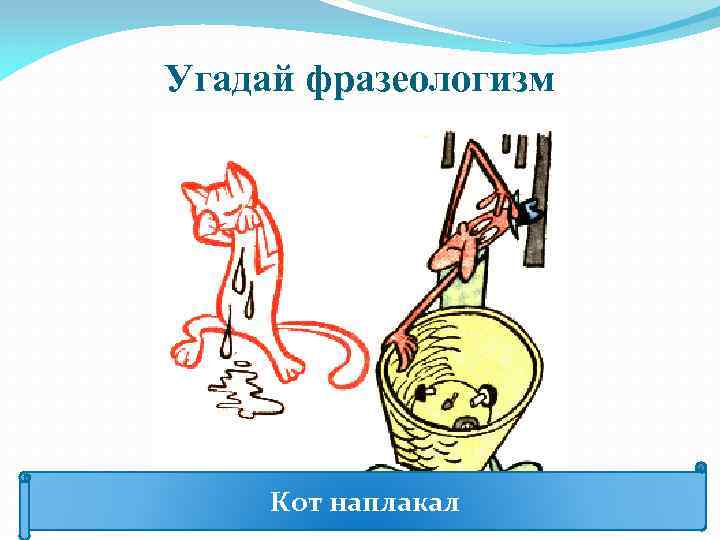 Угадай фразеологизм Кот наплакал 