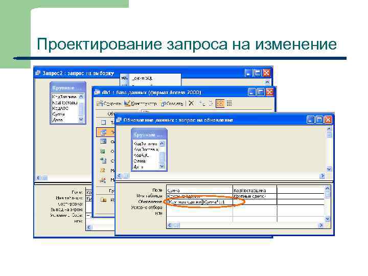 Проектирование запроса на изменение 27 